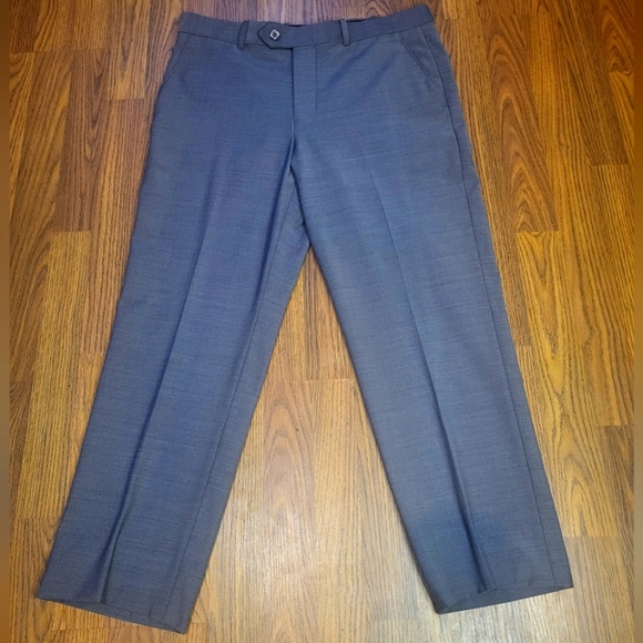 Gala G Men’s Dress Pants 50% Wool Blend charcoal grey–Size 34 Made In Canada A89 - Picture 1 of 9